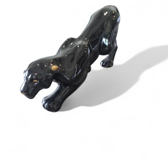 Other - Lenox Cat MCM 1994 Fine Porcelain 24k Gold Details Panther Midnight Prowl 9"